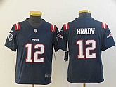Youth Nike Patriots 12 Tom Brady Navy Color Rush Limited Jersey